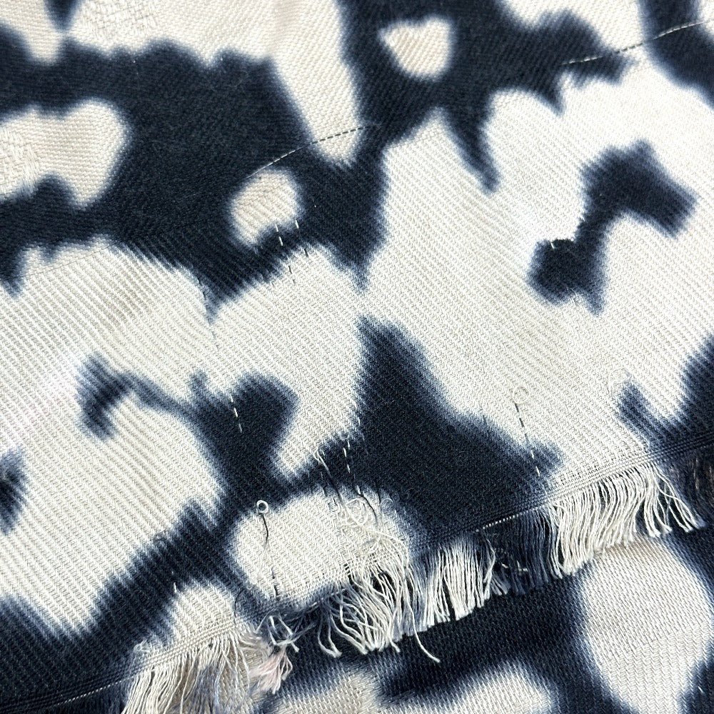 Dior 14SOD141 Leopard Print Large Shawl/Scarf, Silk, Women's, Beige