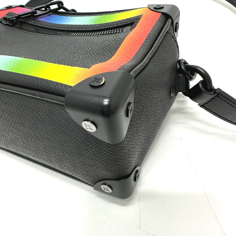 LOUIS VUITTON M30351 タイガ ミニソフトトランク ショルダーバッグ タイガレザー メンズ ブラック