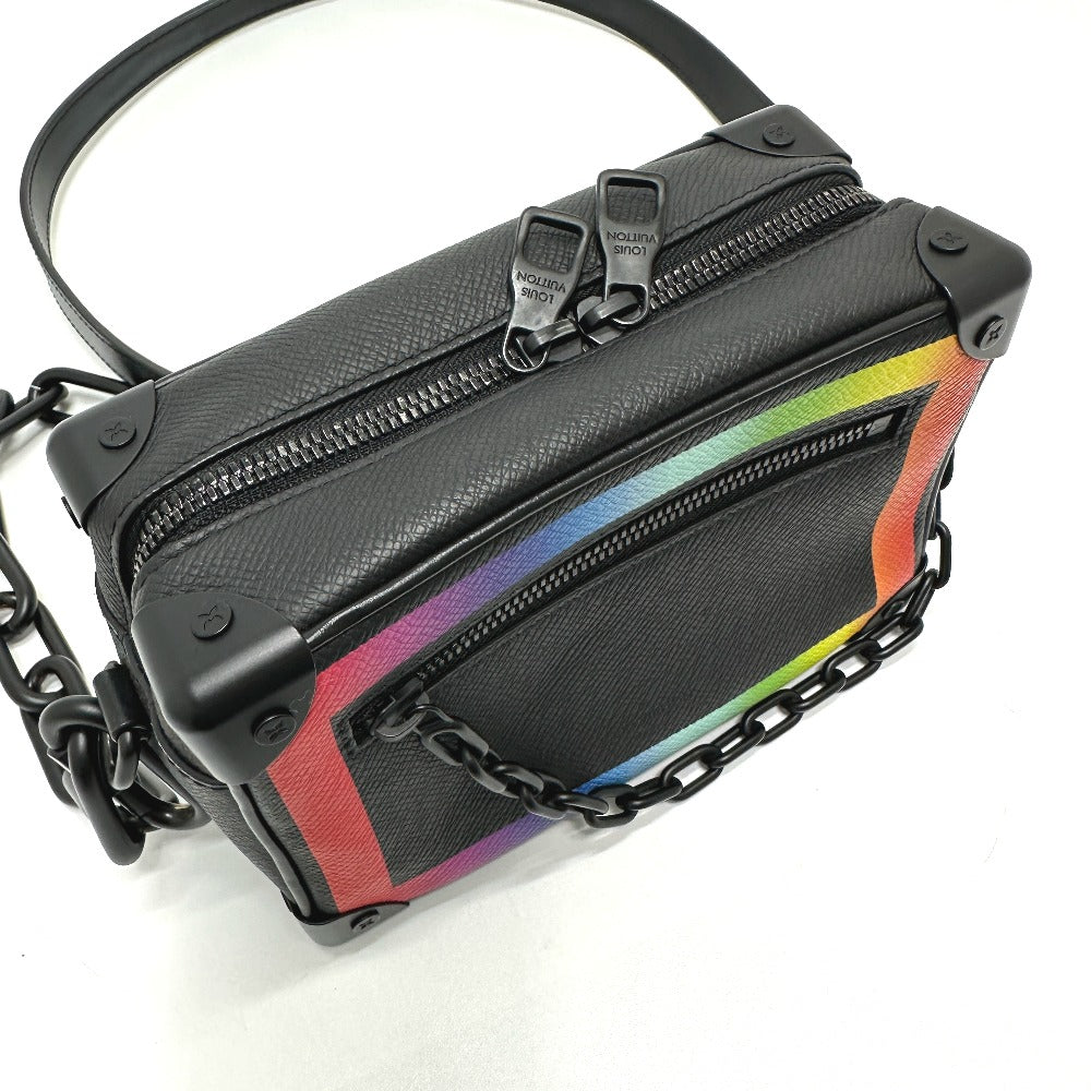 LOUIS VUITTON M30351 タイガ ミニソフトトランク ショルダーバッグ タイガレザー メンズ ブラック