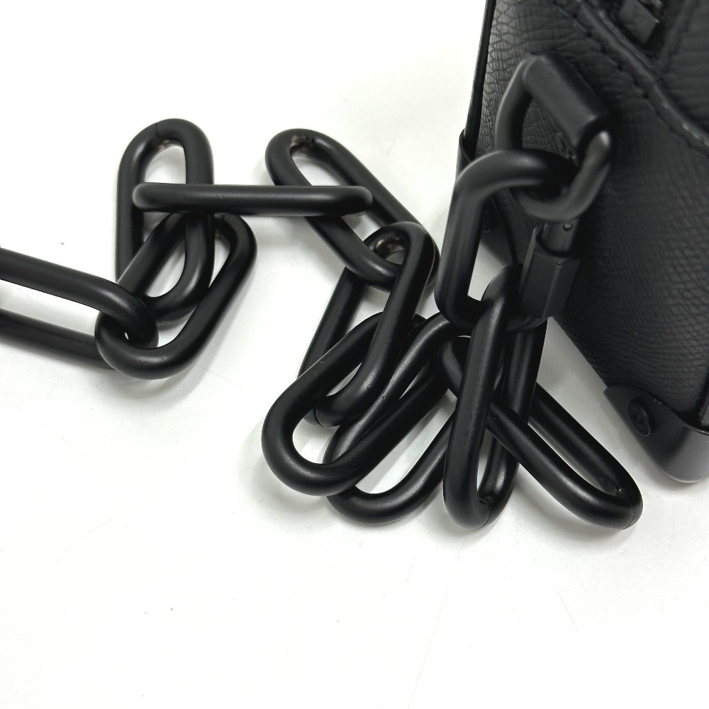 LOUIS VUITTON M30351 タイガ ミニソフトトランク ショルダーバッグ タイガレザー メンズ ブラック