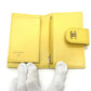 CHANEL AP1991 CC Coco Mark Classic Small Wallet, Card Case, Coin Case, Caviar Leather, Women's, Yellow