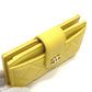 CHANEL AP1991 CC Coco Mark Classic Small Wallet, Card Case, Coin Case, Caviar Leather, Women's, Yellow