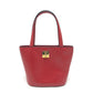CELINE Mini Tote Bag Handbag Leather Women's Red