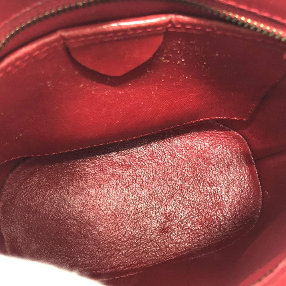 CELINE Mini Tote Bag Handbag Leather Women's Red