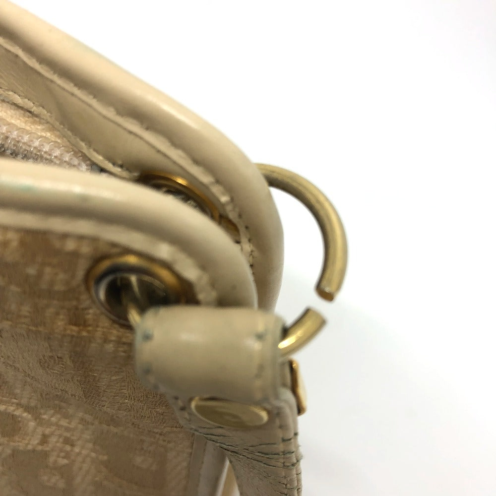 Dior Trotter Vintage Shoulder Bag, Canvas, Women's, Beige