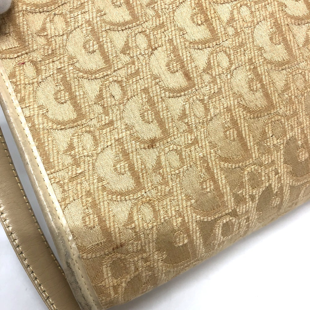 Dior Trotter Vintage Shoulder Bag, Canvas, Women's, Beige