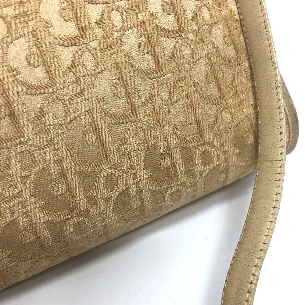 Dior Trotter Vintage Shoulder Bag, Canvas, Women's, Beige
