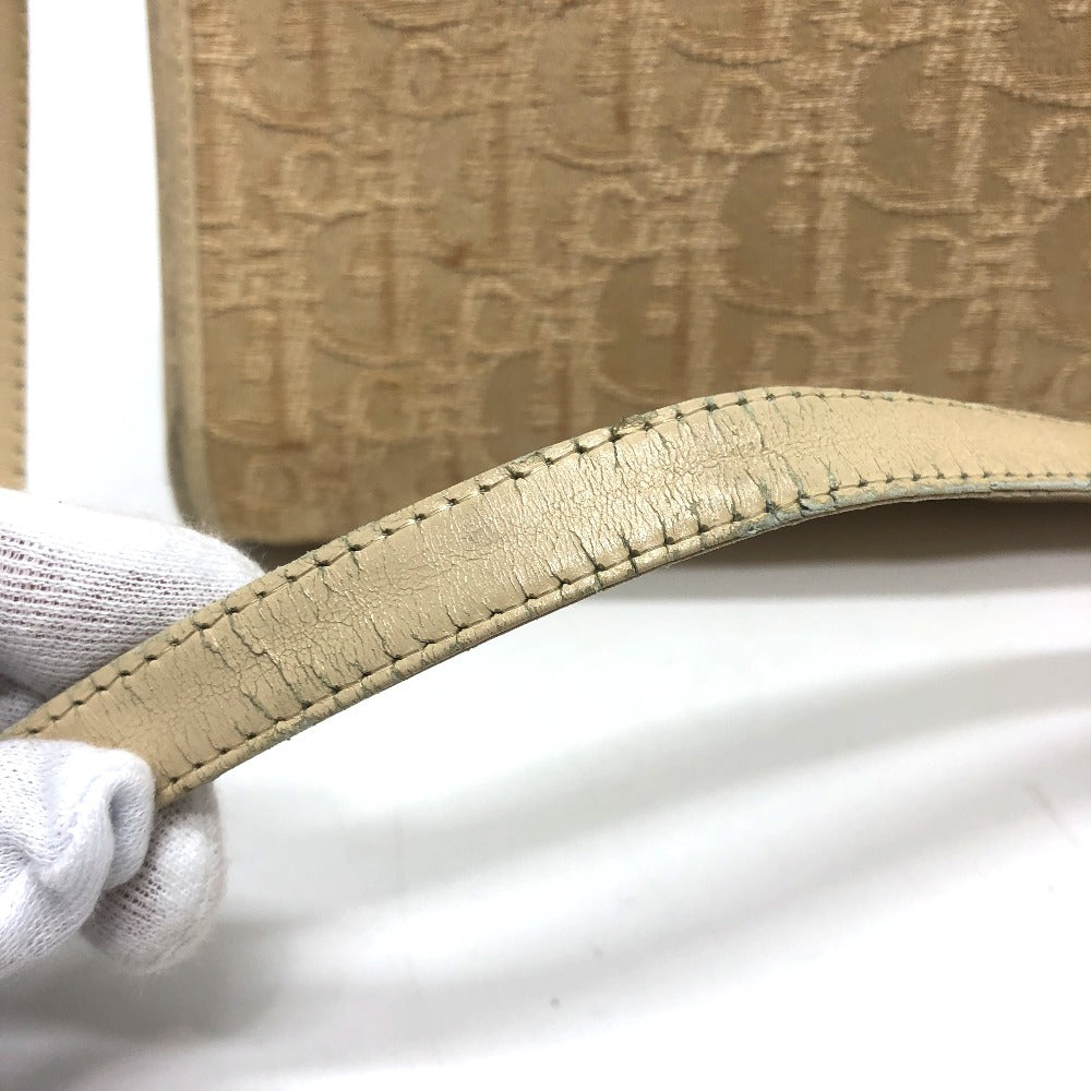 Dior Trotter Vintage Shoulder Bag, Canvas, Women's, Beige