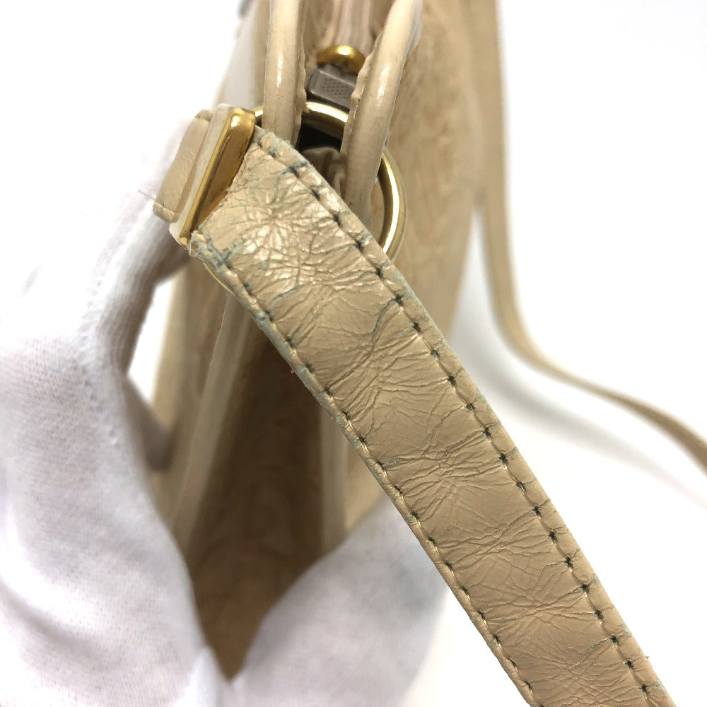 Dior Trotter Vintage Shoulder Bag, Canvas, Women's, Beige