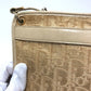 Dior Trotter Vintage Shoulder Bag, Canvas, Women's, Beige