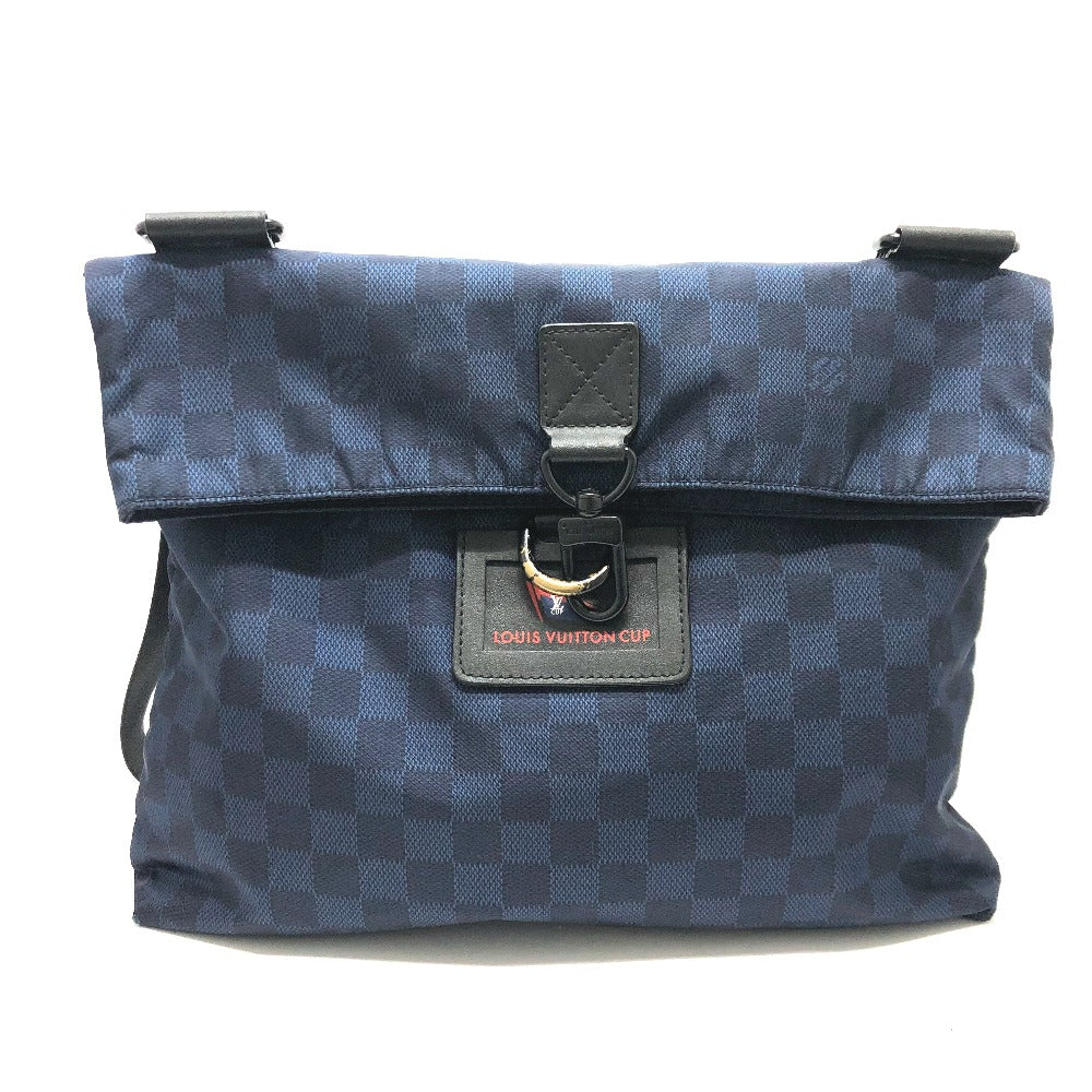 LOUIS VUITTON N41251 Damier Challenge Alizee Louis Vuitton Cup Shoulder Bag Nylon Men's Navy
