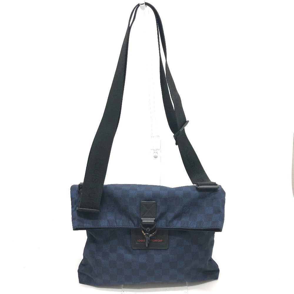 LOUIS VUITTON N41251 Damier Challenge Alizee Louis Vuitton Cup Shoulder Bag Nylon Men's Navy