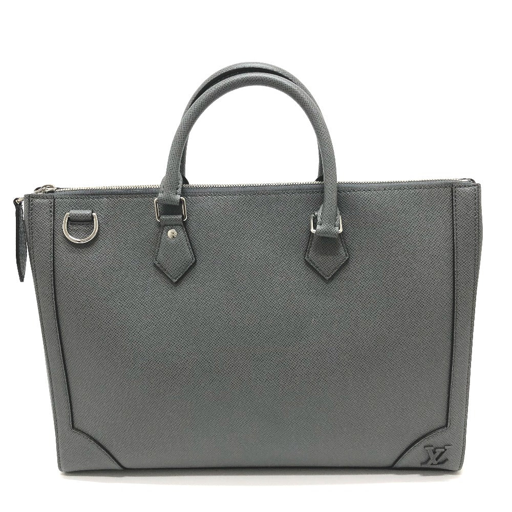 LOUIS VUITTON M30856 Taiga Slim Briefcase, 2-Way Bag, Shoulder Bag, Business Bag, Taiga Leather, Men's, Gracie Gray