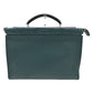 FENDI 7VA406 Selleria Monster Iconic Peekaboo Fit Business Bag, Leather, Unisex, Blue