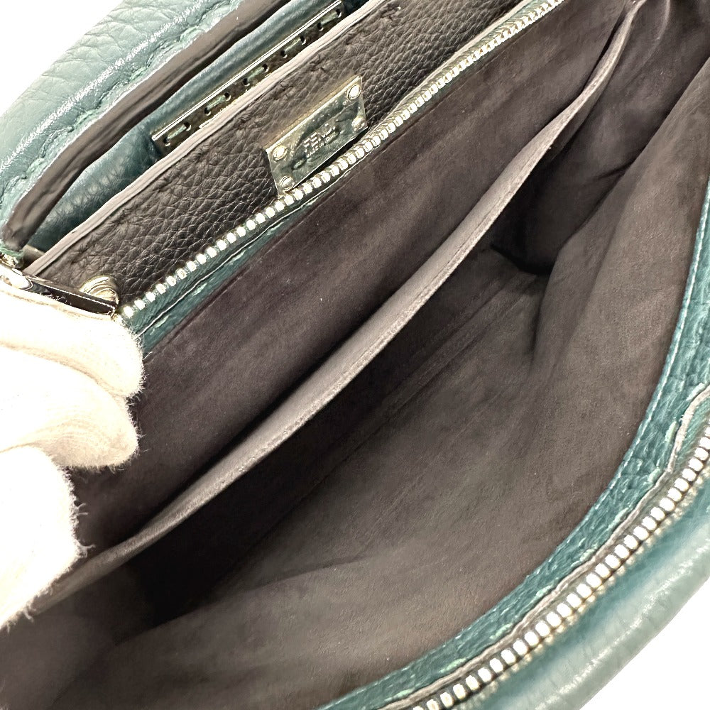 FENDI 7VA406 Selleria Monster Iconic Peekaboo Fit Business Bag, Leather, Unisex, Blue