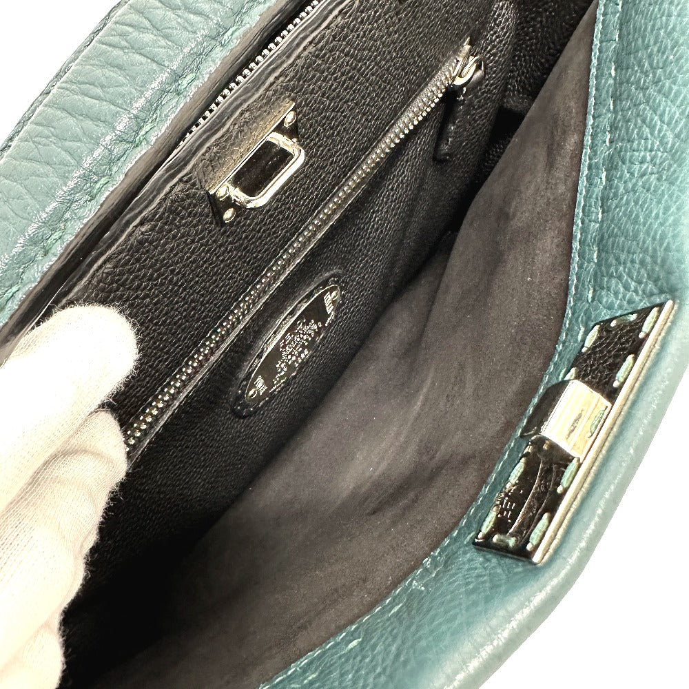 FENDI 7VA406 Selleria Monster Iconic Peekaboo Fit Business Bag, Leather, Unisex, Blue