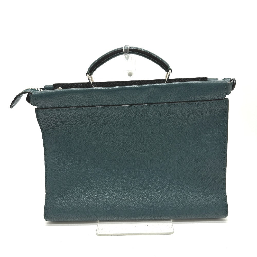 FENDI 7VA406 Selleria Monster Iconic Peekaboo Fit Business Bag, Leather, Unisex, Blue