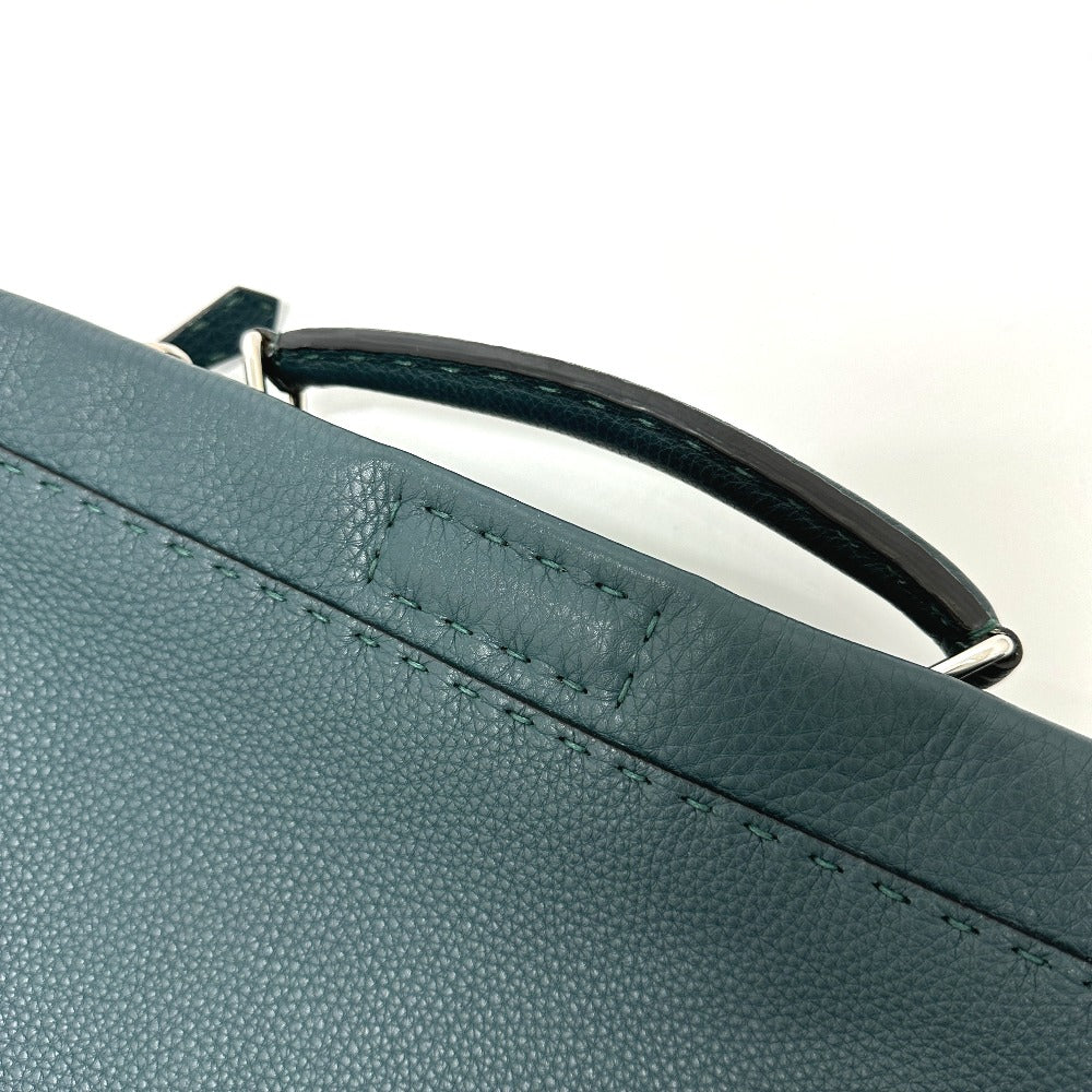 FENDI 7VA406 Selleria Monster Iconic Peekaboo Fit Business Bag, Leather, Unisex, Blue