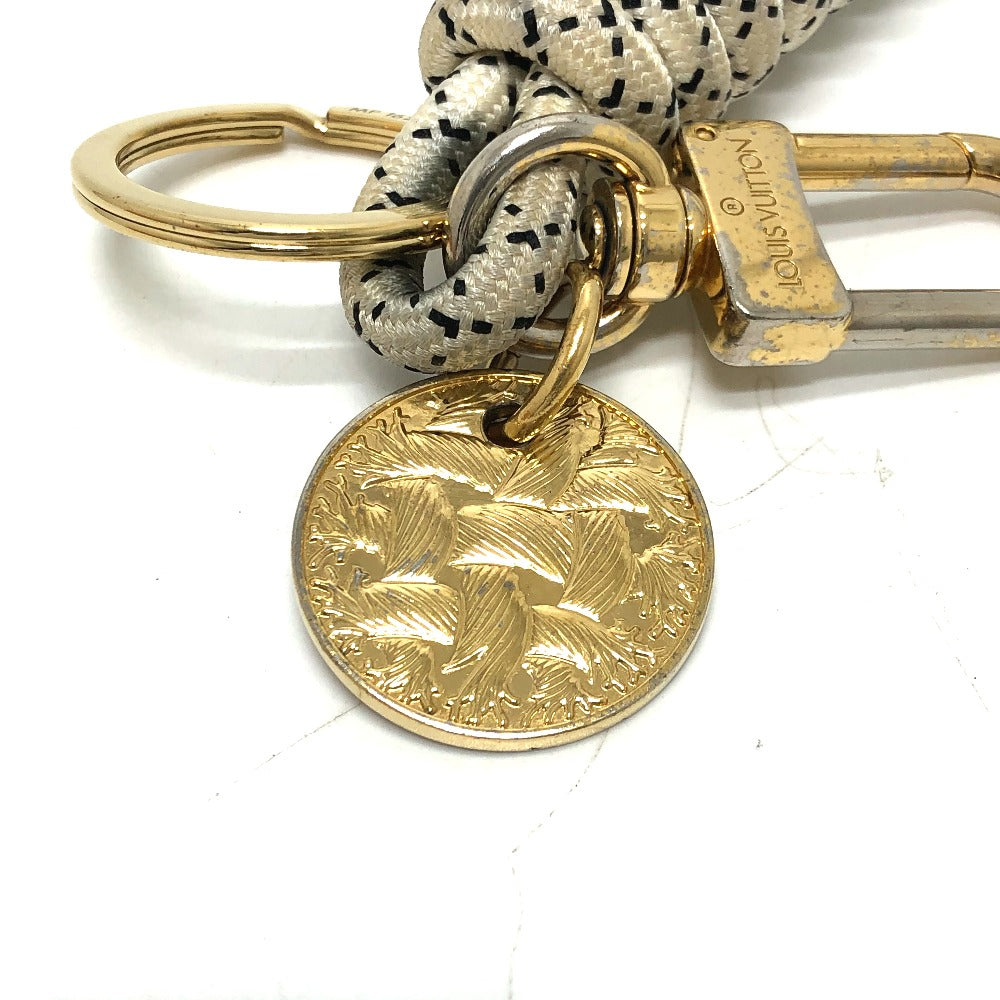 LOUIS VUITTON MP1623 Christopher Nemeth Key Ring Rope Charm Keychain GP Men's White