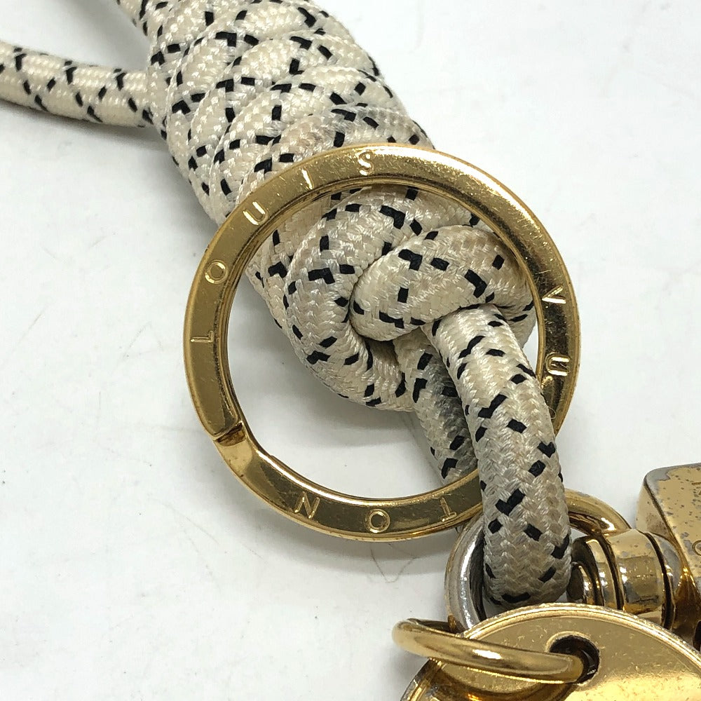 LOUIS VUITTON MP1623 Christopher Nemeth Key Ring Rope Charm Keychain GP Men's White