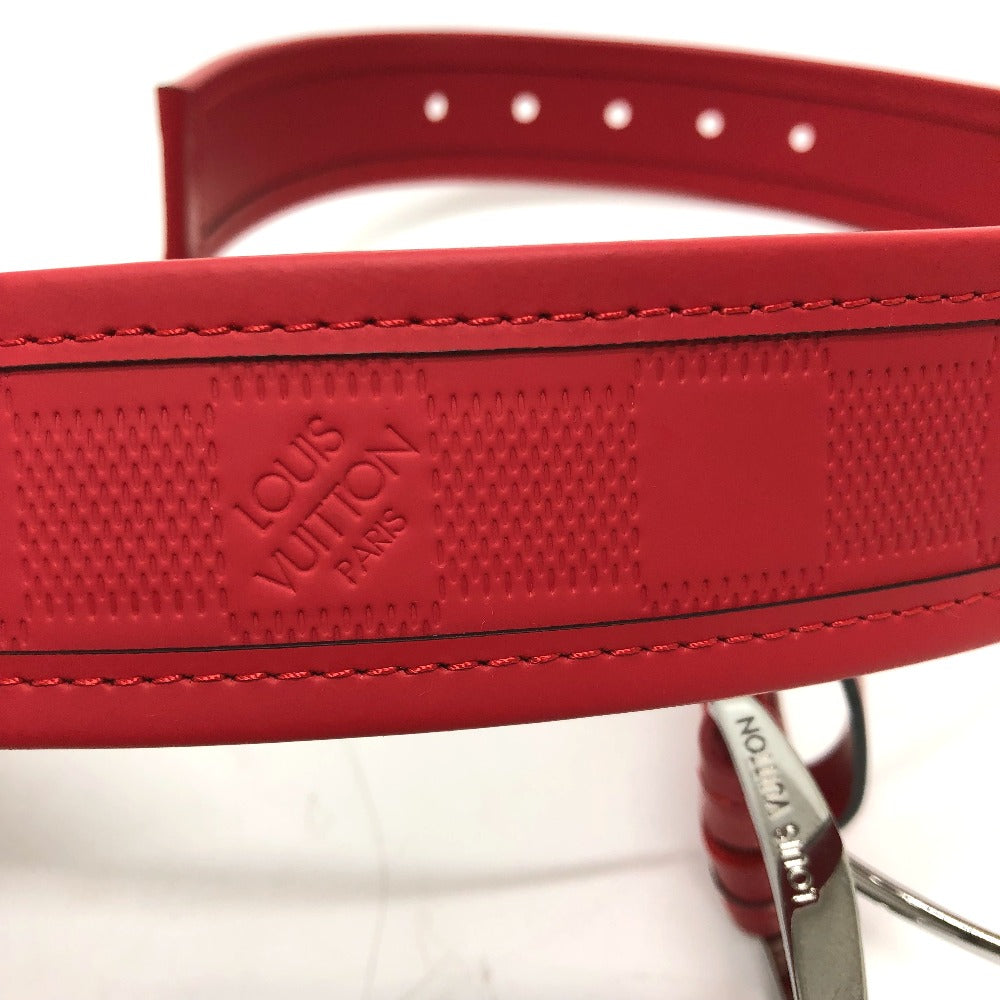 LOUIS VUITTON M9122 Damier Infini Santur Stamp Fashion Accessory Pants Belt in Damier Infini Leather, Women's, Red