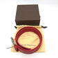 LOUIS VUITTON M9122 Damier Infini Santur Stamp Fashion Accessory Pants Belt in Damier Infini Leather, Women's, Red