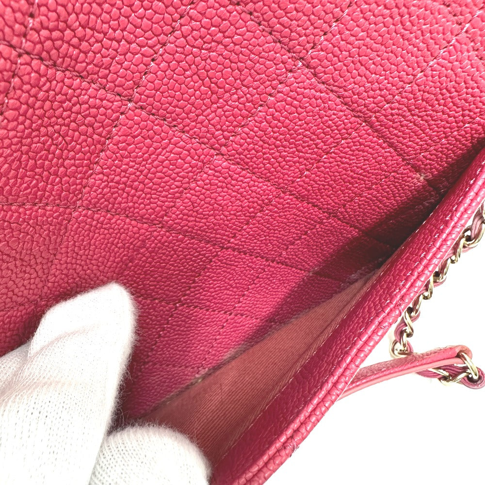 CHANEL Coco Mark CC Coil 2-Way Chain Shoulder Bag in Caviar Skin, Women's, Pink