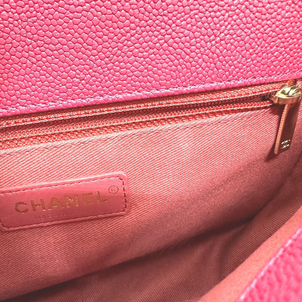 CHANEL Coco Mark CC Coil 2-Way Chain Shoulder Bag in Caviar Skin, Women's, Pink