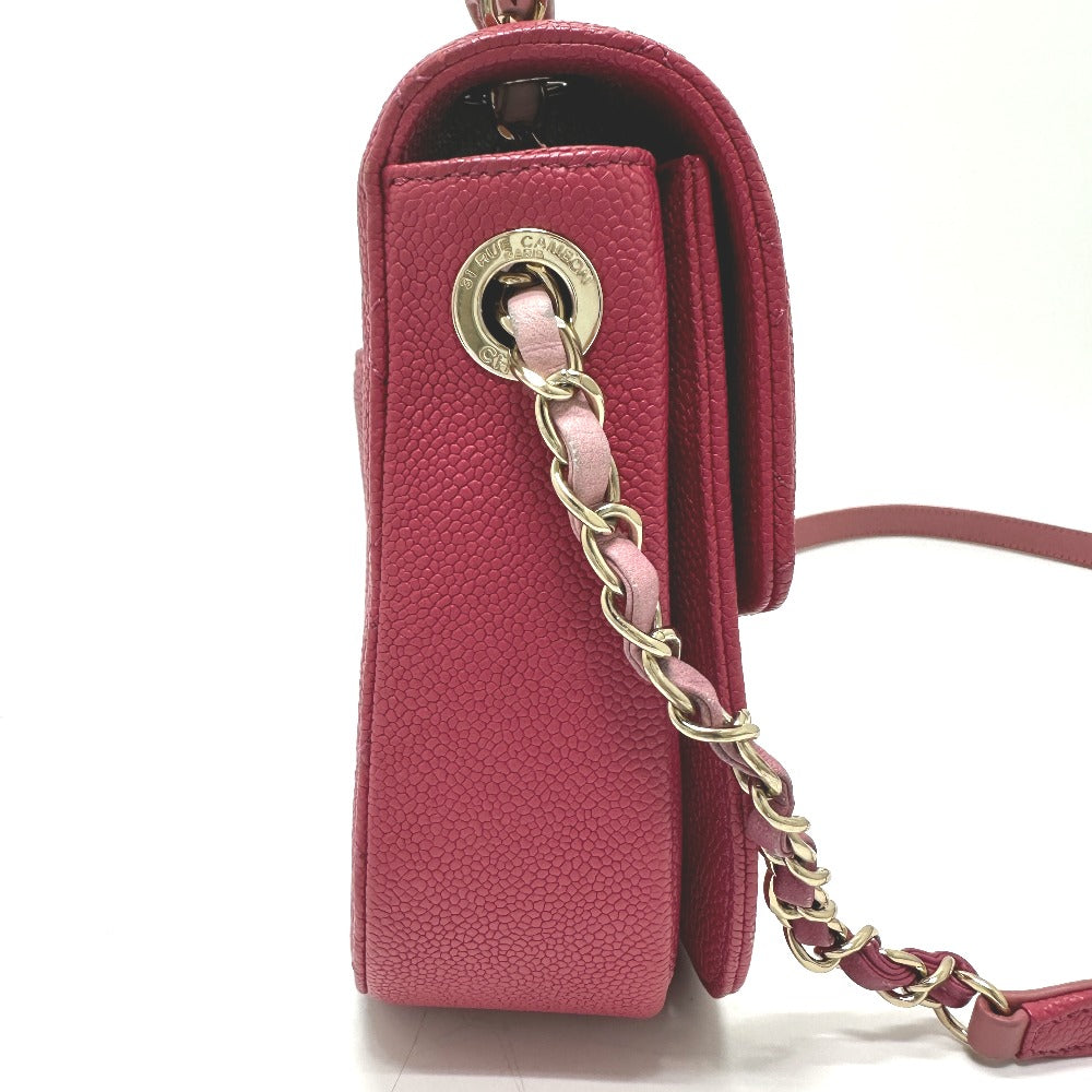 CHANEL Coco Mark CC Coil 2-Way Chain Shoulder Bag in Caviar Skin, Women's, Pink