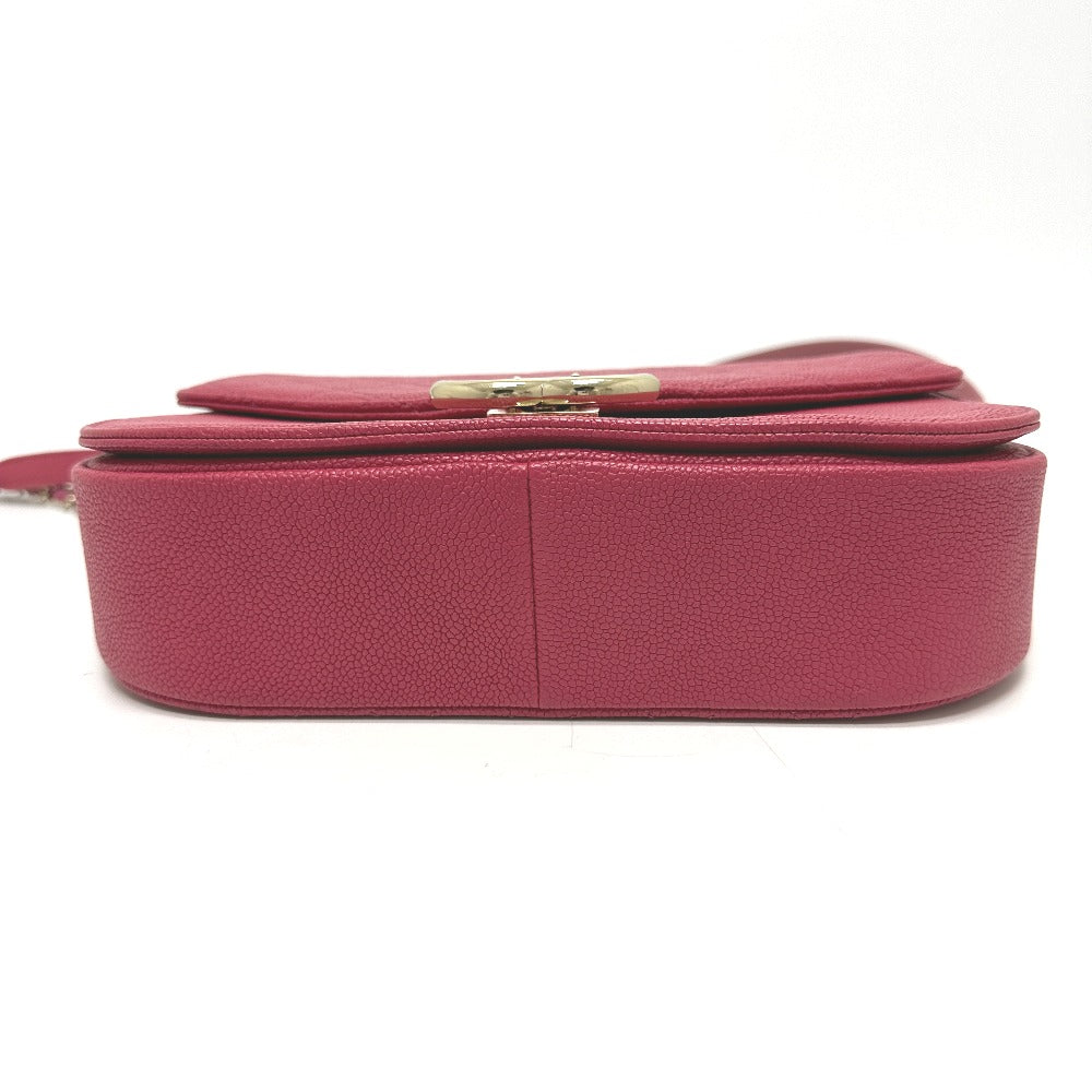 CHANEL Coco Mark CC Coil 2-Way Chain Shoulder Bag in Caviar Skin, Women's, Pink