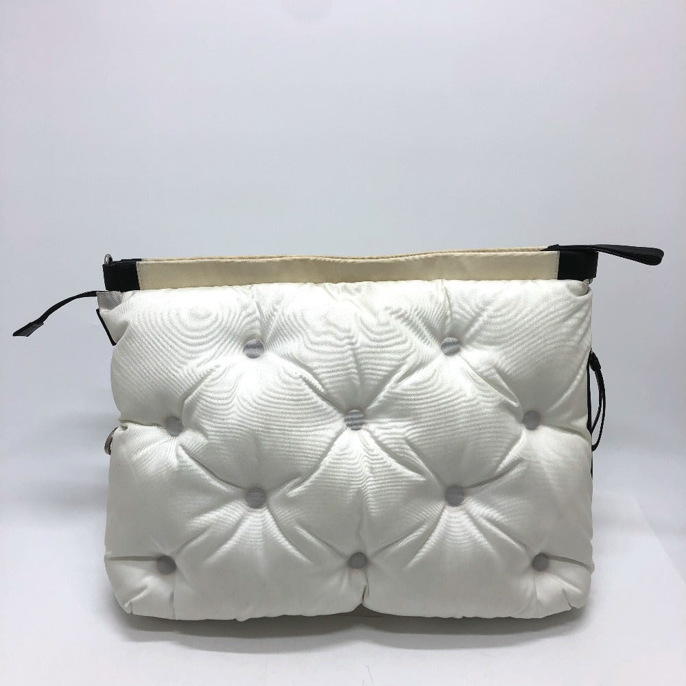 Maison Margiela グラムスラム ラージ/カバン ショルダーバッグ キャンバス/レザー レディース ホワイト