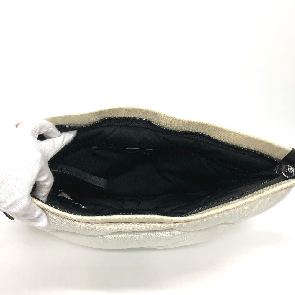 Maison Margiela グラムスラム ラージ/カバン ショルダーバッグ キャンバス/レザー レディース ホワイト