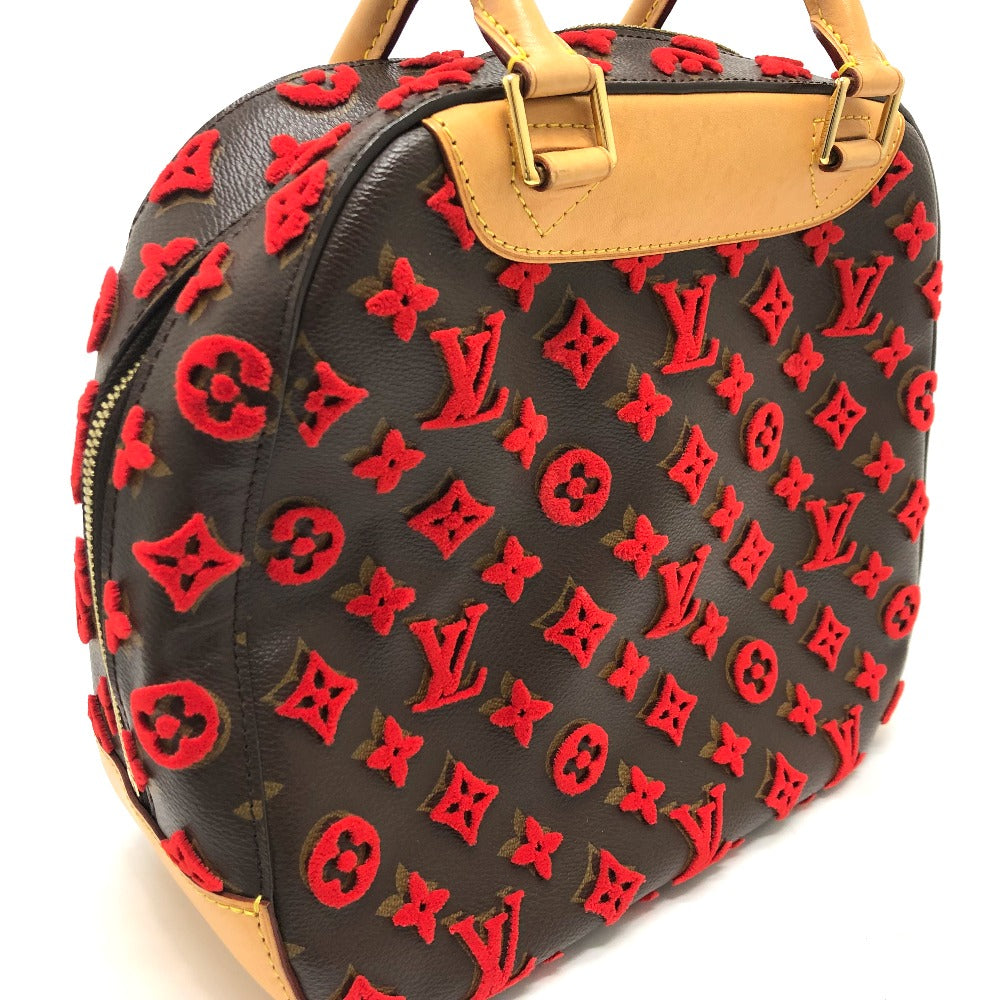 LOUIS VUITTON M40922 Monogram 3D Tufftage Deauville Cube Handbag in Monogram Canvas, Women's, Brown/Red