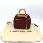 LOUIS VUITTON M40922 Monogram 3D Tufftage Deauville Cube Handbag in Monogram Canvas, Women's, Brown/Red