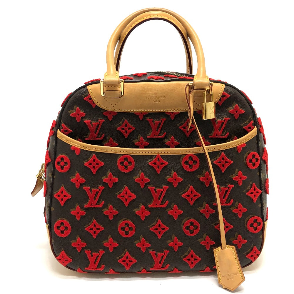 LOUIS VUITTON M40922 Monogram 3D Tufftage Deauville Cube Handbag in Monogram Canvas, Women's, Brown/Red