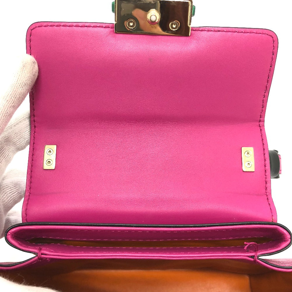 BVLGARI Serpenti Vipa 2-Way Shoulder Bag, Leather, Pink, Women's