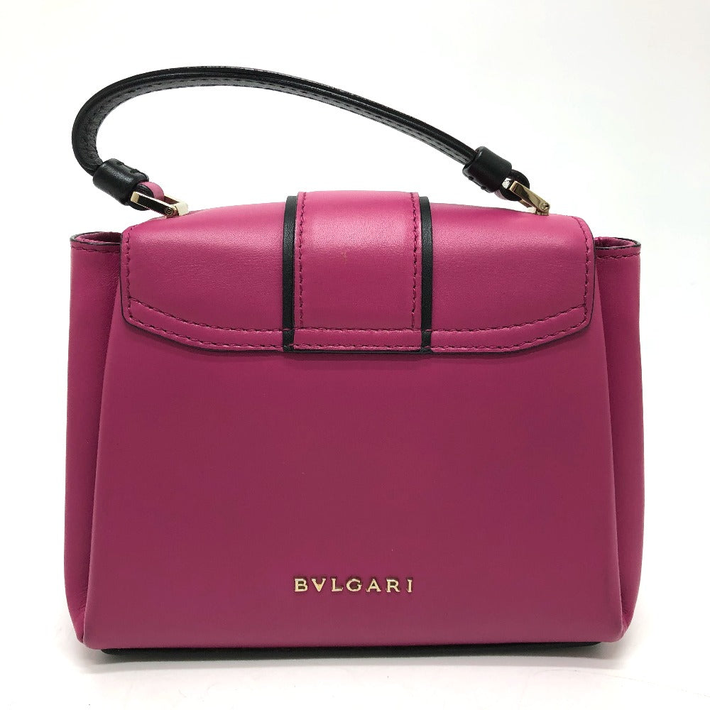 BVLGARI Serpenti Vipa 2-Way Shoulder Bag, Leather, Pink, Women's