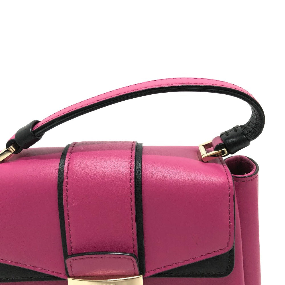 BVLGARI Serpenti Vipa 2-Way Shoulder Bag, Leather, Pink, Women's