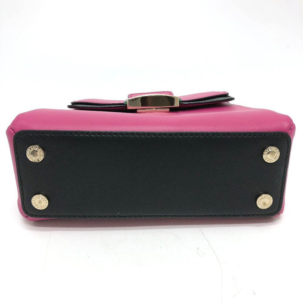 BVLGARI Serpenti Vipa 2-Way Shoulder Bag, Leather, Pink, Women's