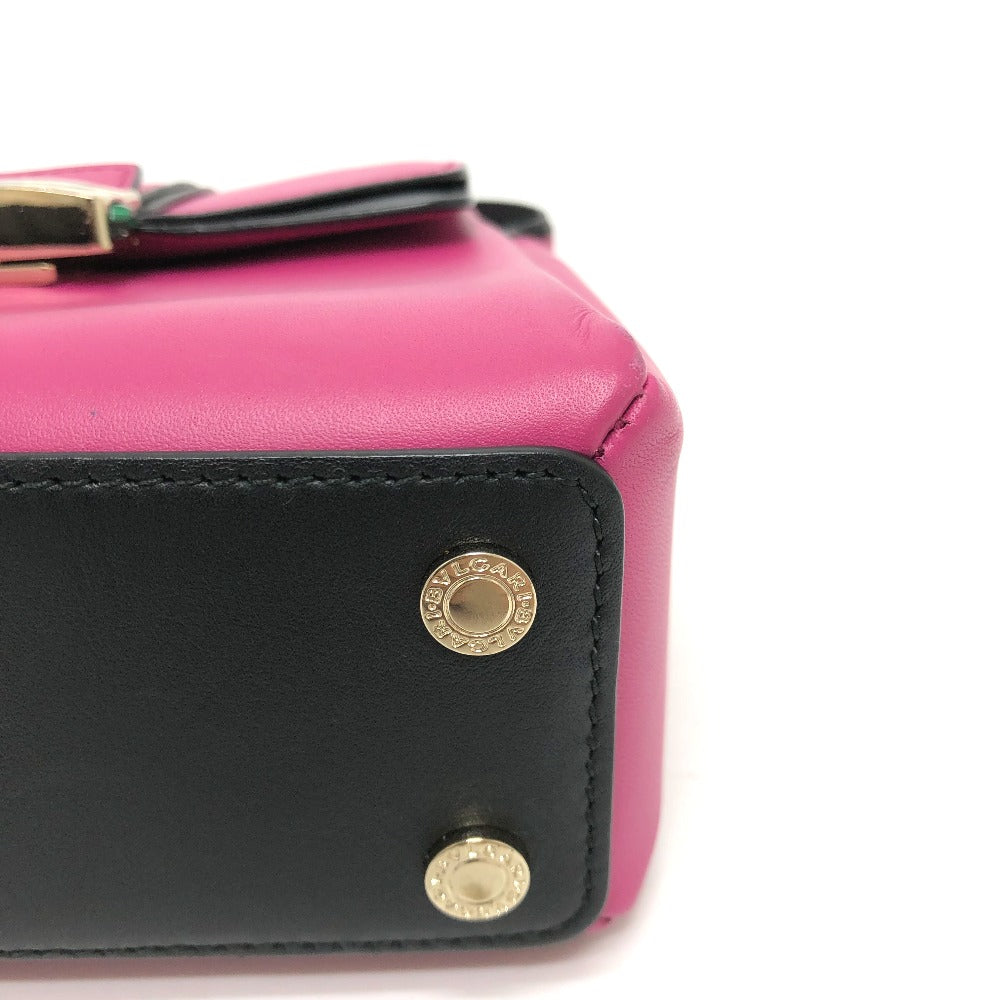 BVLGARI Serpenti Vipa 2-Way Shoulder Bag, Leather, Pink, Women's