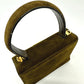 Salvatore Ferragamo Gancini handbag in brown suede for women