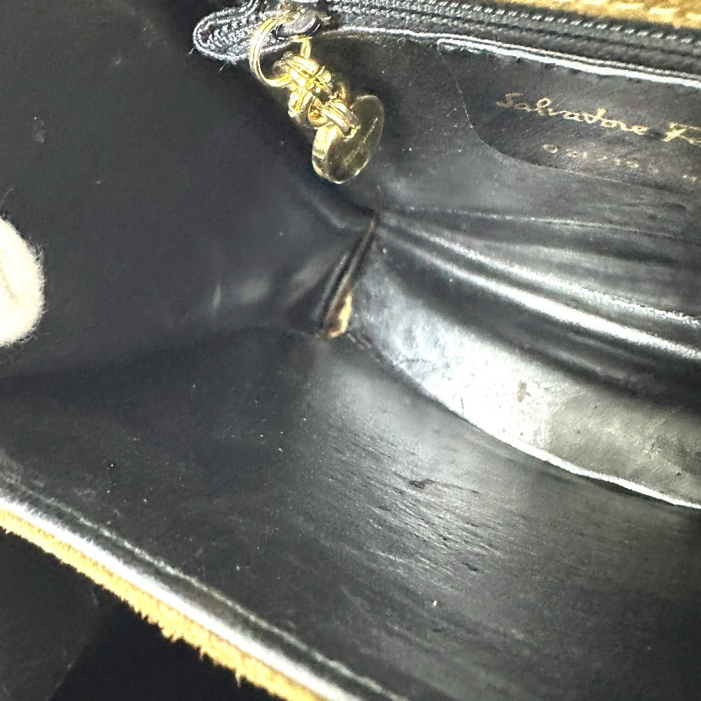 Salvatore Ferragamo Gancini handbag in brown suede for women