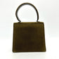 Salvatore Ferragamo Gancini handbag in brown suede for women