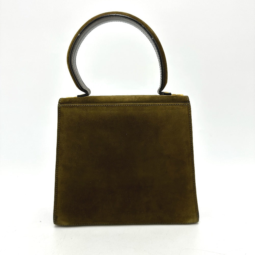 Salvatore Ferragamo Gancini handbag in brown suede for women