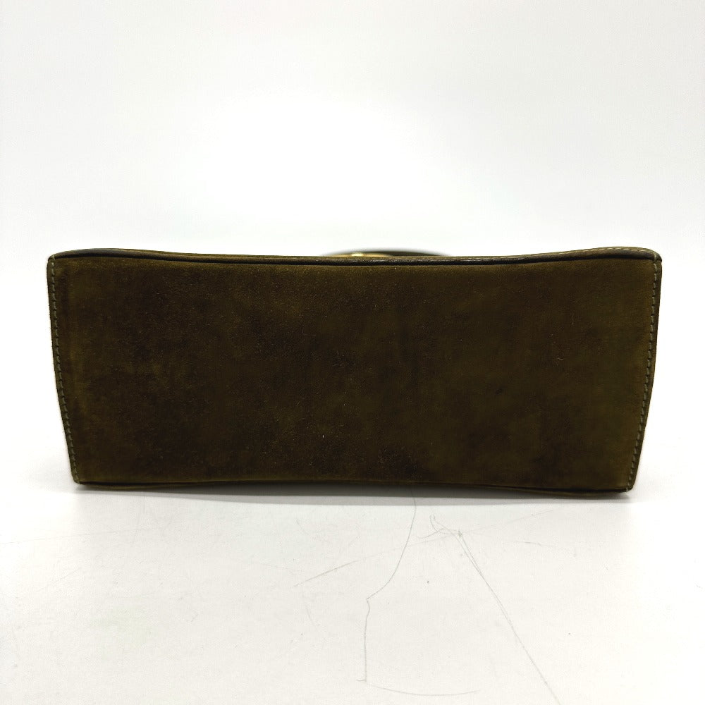 Salvatore Ferragamo Gancini handbag in brown suede for women