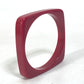 LOUIS VUITTON Square LV Logo 3-Piece Bracelet/Bangle Set in Red, Plastic, for Women