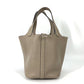 HERMES Picotin Lock PM 18 Tote Bag/Handbag in Taurillon Clemence Leather, Tourtiere Gray, for Women