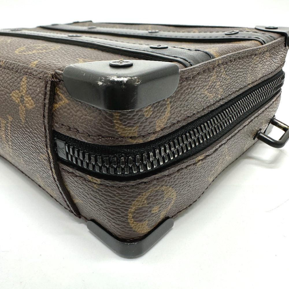 LOUIS VUITTON M45935 モノグラムマカサー ハンドル ソフトトランク カバン ショルダーバッグ モノグラムマカサーキャンバス メンズ ブラウン