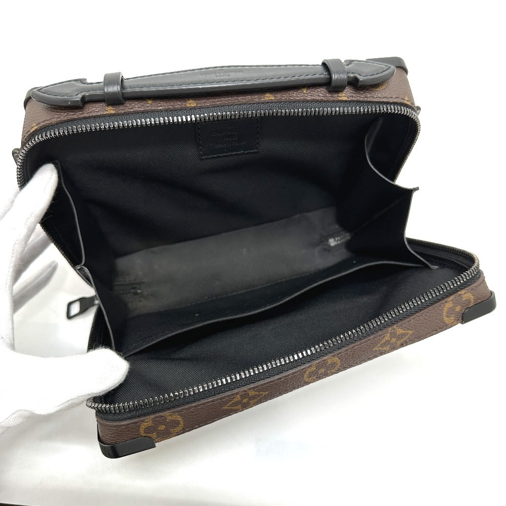 LOUIS VUITTON M45935 モノグラムマカサー ハンドル ソフトトランク カバン ショルダーバッグ モノグラムマカサーキャンバス メンズ ブラウン