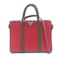LOUIS VUITTON M42889 Monogram Very Tote MM 2-Way Tote Bag in Leather, Red